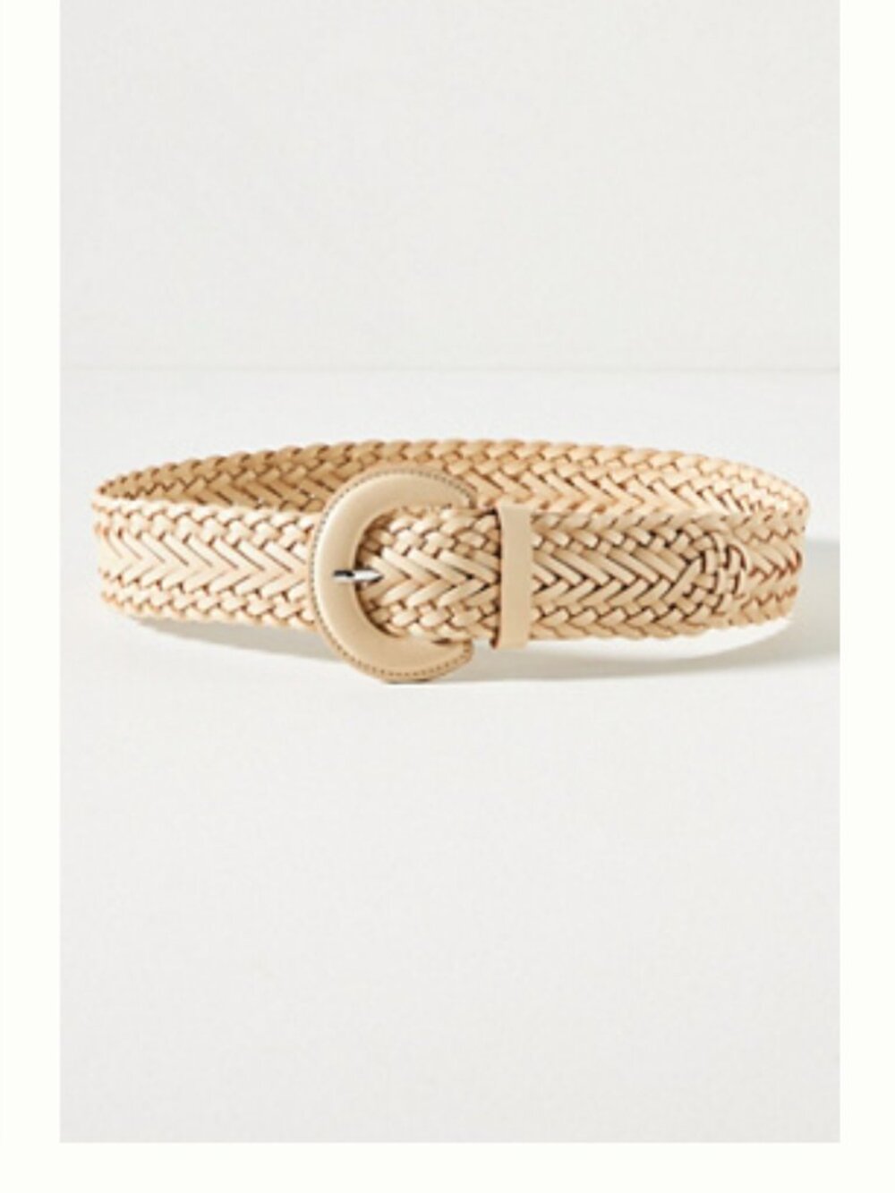 Anthropologie leather woven belt 3x